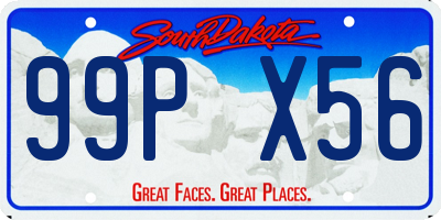 SD license plate 99PX56