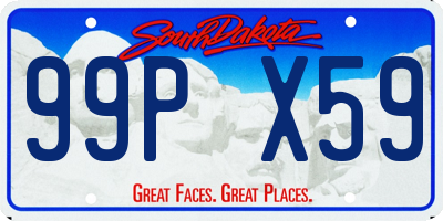 SD license plate 99PX59