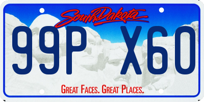 SD license plate 99PX60