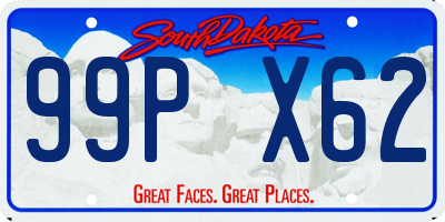 SD license plate 99PX62