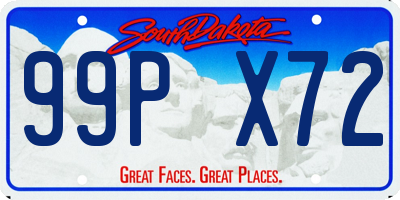 SD license plate 99PX72