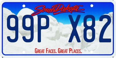 SD license plate 99PX82