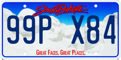 SD license plate 99PX84