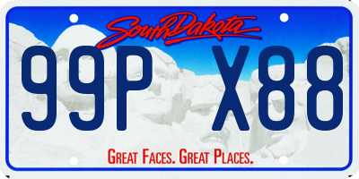 SD license plate 99PX88