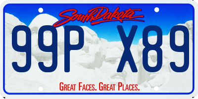SD license plate 99PX89