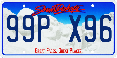 SD license plate 99PX96
