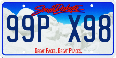 SD license plate 99PX98