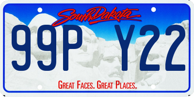 SD license plate 99PY22