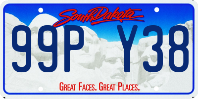 SD license plate 99PY38