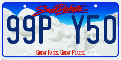 SD license plate 99PY50