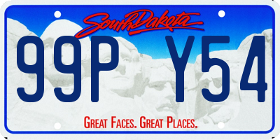 SD license plate 99PY54