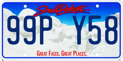 SD license plate 99PY58