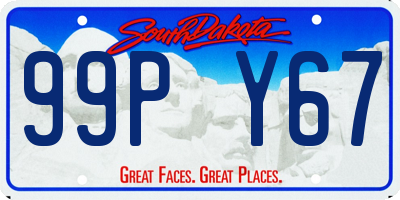SD license plate 99PY67
