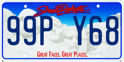 SD license plate 99PY68