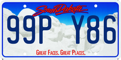SD license plate 99PY86