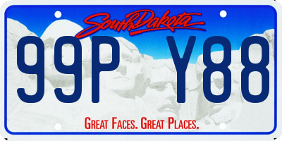 SD license plate 99PY88