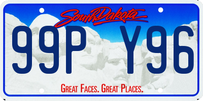 SD license plate 99PY96