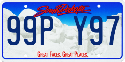 SD license plate 99PY97