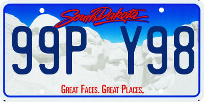 SD license plate 99PY98