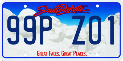 SD license plate 99PZ01