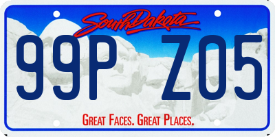 SD license plate 99PZ05