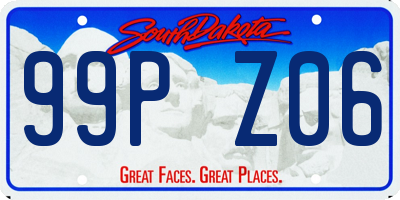 SD license plate 99PZ06