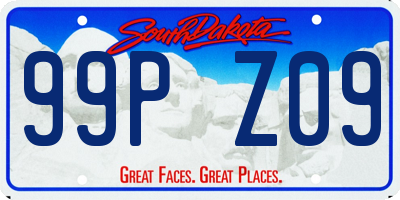 SD license plate 99PZ09
