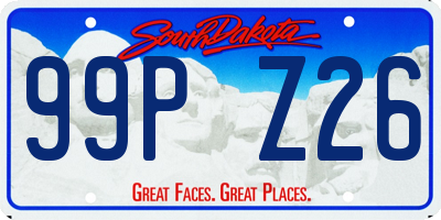 SD license plate 99PZ26
