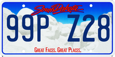 SD license plate 99PZ28