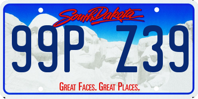 SD license plate 99PZ39