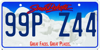 SD license plate 99PZ44