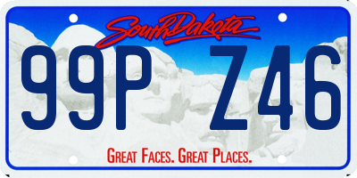 SD license plate 99PZ46