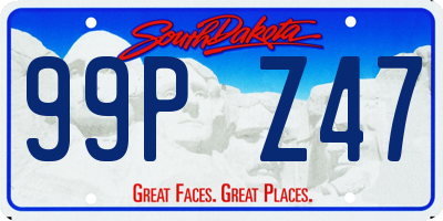 SD license plate 99PZ47