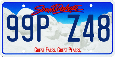 SD license plate 99PZ48