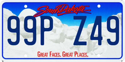 SD license plate 99PZ49