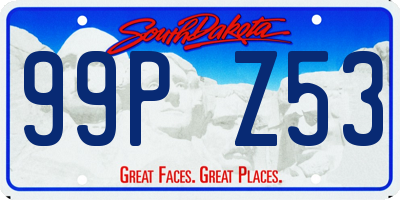 SD license plate 99PZ53