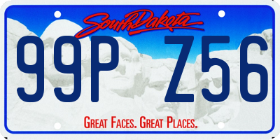 SD license plate 99PZ56