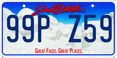 SD license plate 99PZ59
