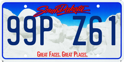 SD license plate 99PZ61
