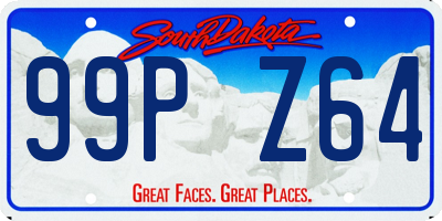 SD license plate 99PZ64