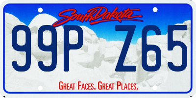 SD license plate 99PZ65