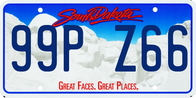 SD license plate 99PZ66