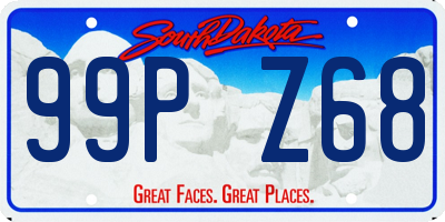 SD license plate 99PZ68