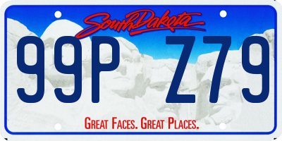 SD license plate 99PZ79