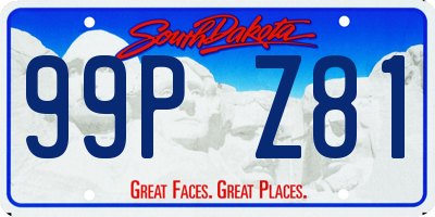 SD license plate 99PZ81