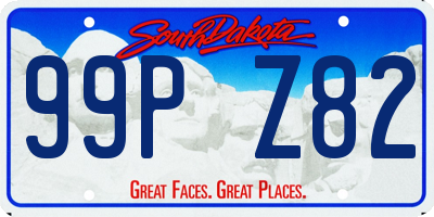 SD license plate 99PZ82