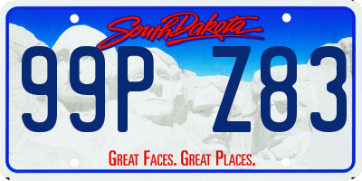 SD license plate 99PZ83