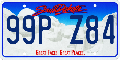 SD license plate 99PZ84