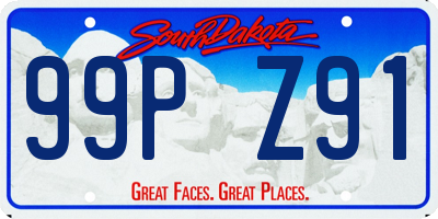 SD license plate 99PZ91