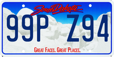 SD license plate 99PZ94